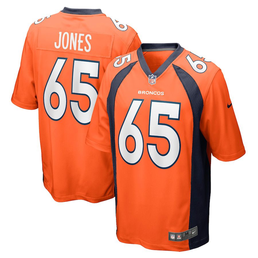 Men Denver Broncos #65 Brett Jones Nike Orange Game NFL Jersey->denver broncos->NFL Jersey
